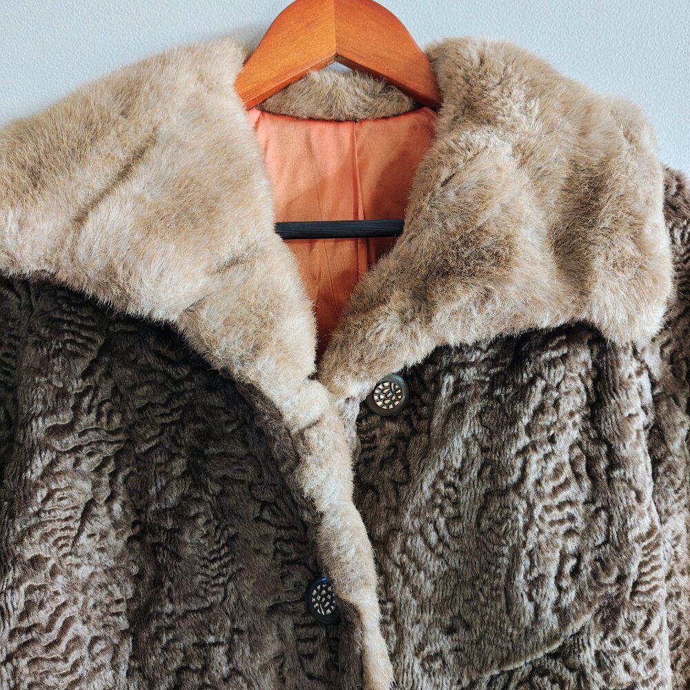 Vintage Faux Persian Lamb Coat - Picture 6 of 9